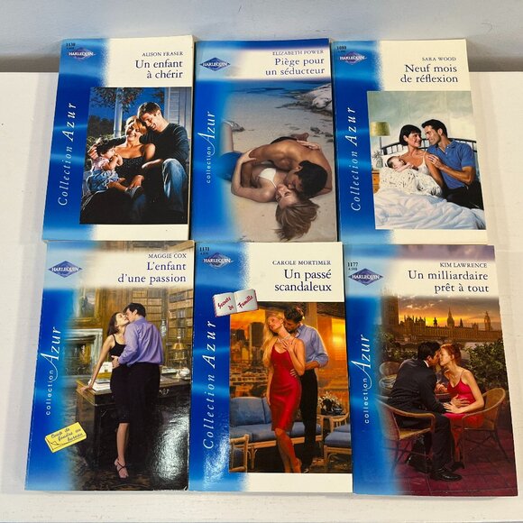 Lot of 34 "Harlequin Azur" French Paperback Romance Novels - Excellent condition - Picture 9 of 9